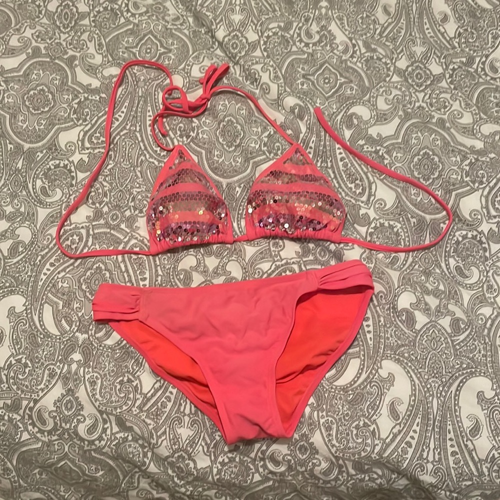 Small hot pink bikini